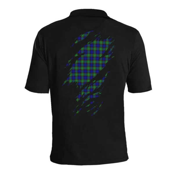 Sempill (or Semple) Clan Polo Shirt, Scottish Tartan Sempill (or Semple) Clans Polo Shirt Full Black Style - Image 4