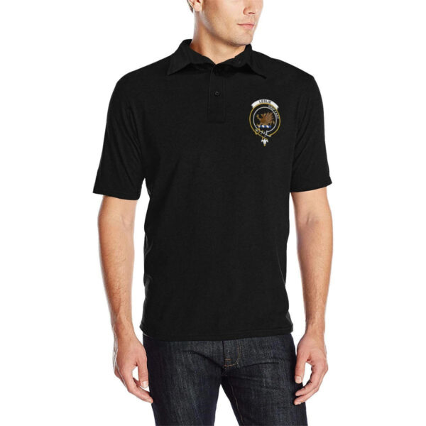 Leslie (Earl of Rothes) Clan Polo Shirt, Scottish Tartan Leslie (Earl of Rothes) Clans Polo Shirt Full Black Style