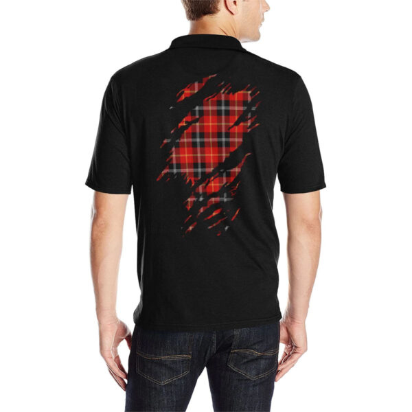 Majoribanks Clan Polo Shirt, Scottish Tartan Majoribanks Clans Polo Shirt Full Black Style - Image 2