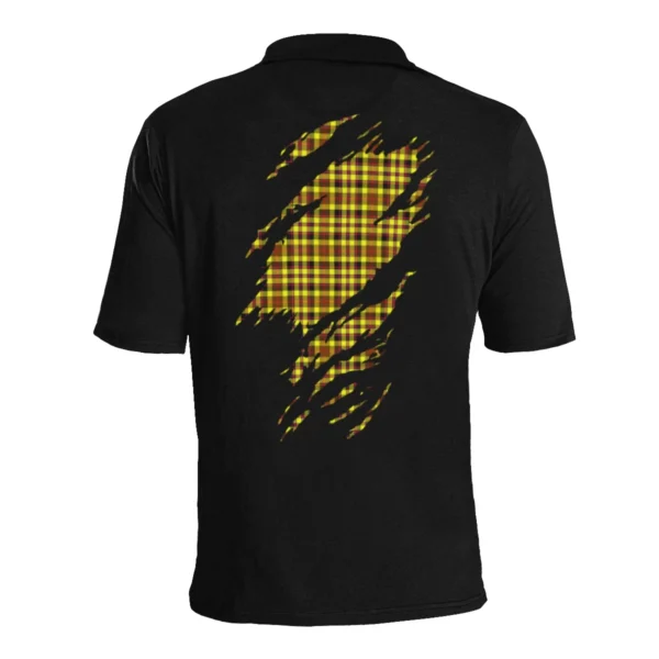 Jardine Clan Polo Shirt, Scottish Tartan Jardine Clans Polo Shirt Full Black Style - Image 4