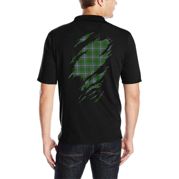 Pringle Clan Polo Shirt, Scottish Tartan Pringle Clans Polo Shirt Full Black Style - Image 2