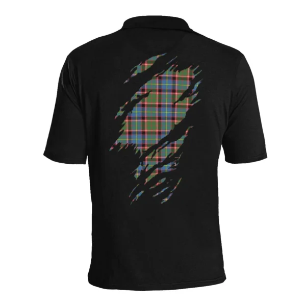 Norvel (or Norvill) Clan Polo Shirt, Scottish Tartan Norvel (or Norvill) Clans Polo Shirt Full Black Style - Image 4