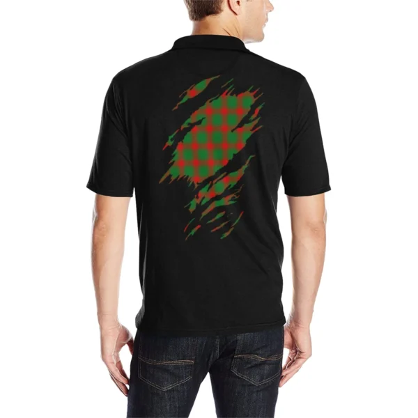 Middleton Clan Polo Shirt, Scottish Tartan Middleton Clans Polo Shirt Full Black Style - Image 2