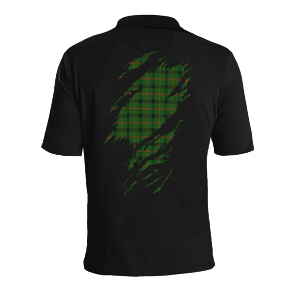 Kincaid Clan Polo Shirt, Scottish Tartan Kincaid Clans Polo Shirt Full Black Style - Image 4