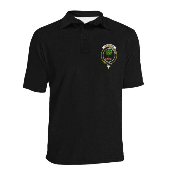 Anderson Clan Polo Shirt, Scottish Tartan Anderson Clans Polo Shirt Full Black Style - Image 3