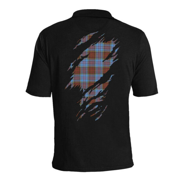 Anderson Clan Polo Shirt, Scottish Tartan Anderson Clans Polo Shirt Full Black Style - Image 4