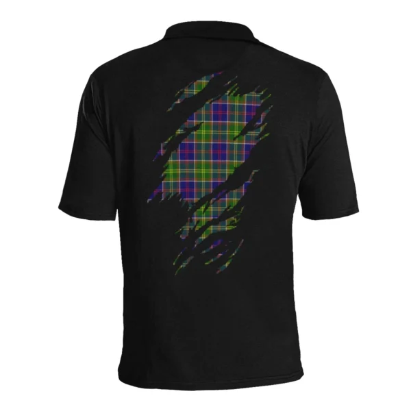 Arnott Clan Polo Shirt, Scottish Tartan Arnott Clans Polo Shirt Full Black Style - Image 4