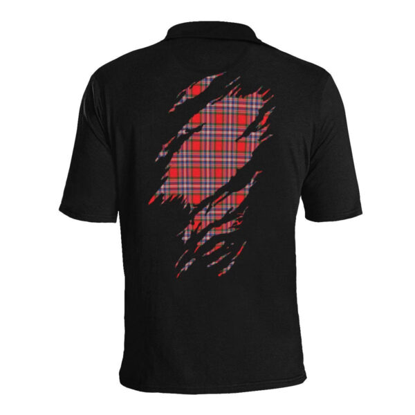 MacFarlane Clan Polo Shirt, Scottish Tartan MacFarlane Clans Polo Shirt Full Black Style - Image 4