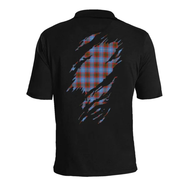 Preston Clan Polo Shirt, Scottish Tartan Preston Clans Polo Shirt Full Black Style - Image 4