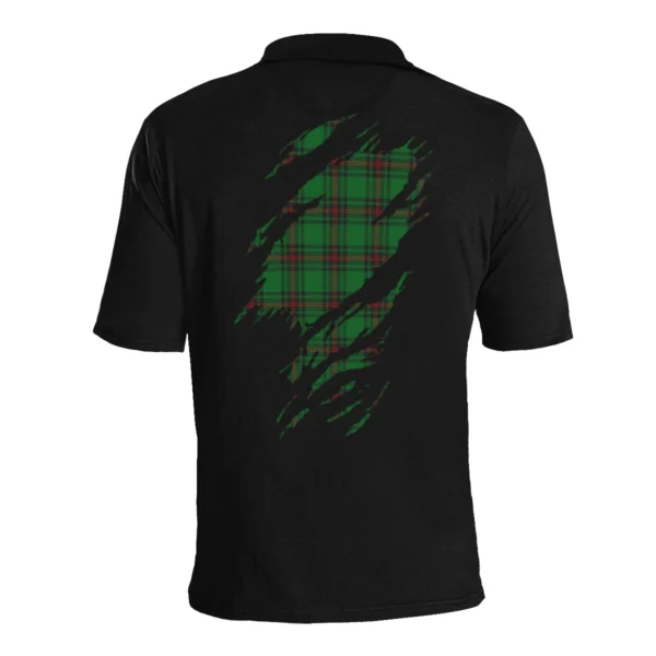 Orrock Clan Polo Shirt, Scottish Tartan Orrock Clans Polo Shirt Full Black Style - Image 4