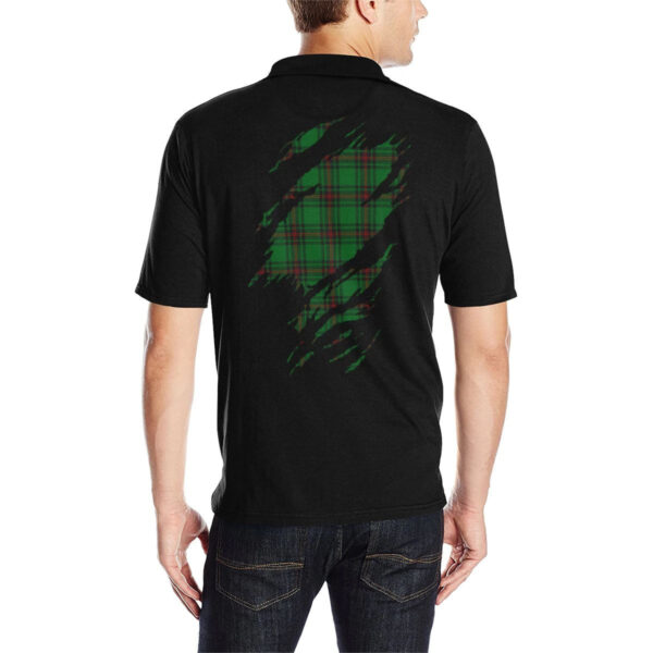 Ged Clan Polo Shirt, Scottish Tartan Ged Clans Polo Shirt Full Black Style - Image 2