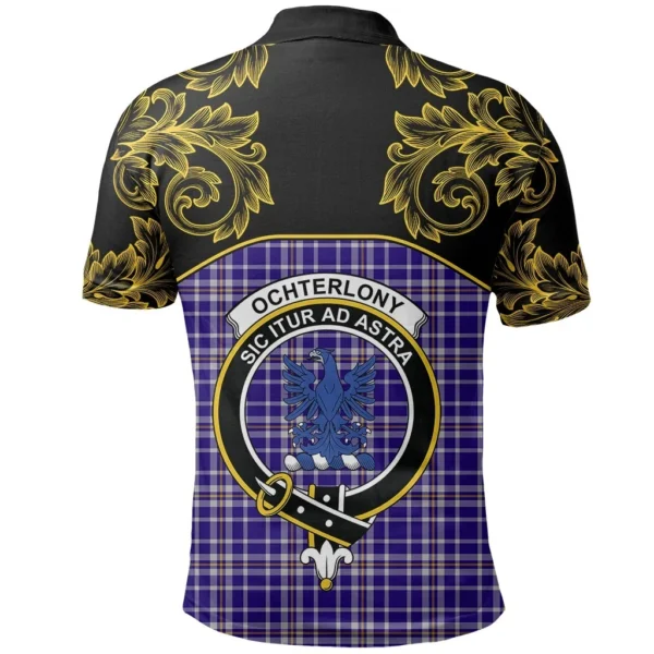 Ochterlony Clan Polo Shirt, Scottish Tartan Ochterlony Clans Polo Shirt Empire Style - Image 3