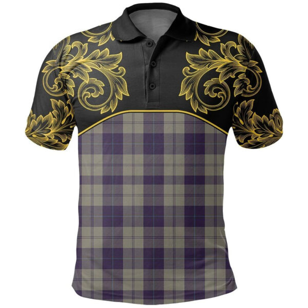 Cunningham Dress Blue Dancers Clan Polo Shirt, Scottish Tartan Cunningham Dress Blue Dancers Clans Polo Shirt Empire Style - Image 2