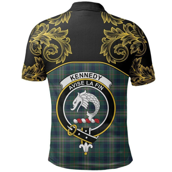 Kennedy Modern Clan Polo Shirt, Scottish Tartan Kennedy Modern Clans Polo Shirt Empire Style - Image 3