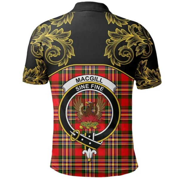 MacGill Modern Clan Polo Shirt, Scottish Tartan MacGill Modern Clans Polo Shirt Empire Style - Image 3