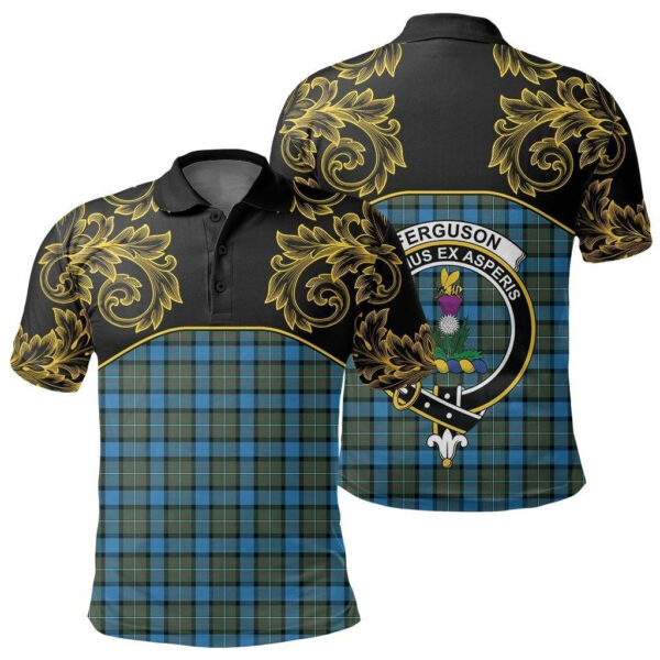 Fergusson Ancient Clan Polo Shirt, Scottish Tartan Fergusson Ancient Clans Polo Shirt Empire Style