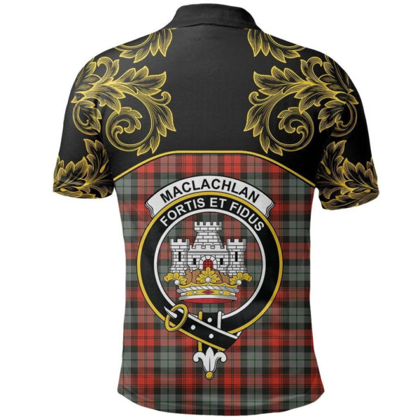 MacLachlan Weathered Clan Polo Shirt, Scottish Tartan MacLachlan Weathered Clans Polo Shirt Empire Style - Image 3