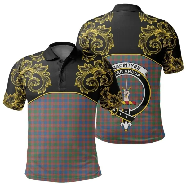 MacIntyre Ancient Clan Polo Shirt, Scottish Tartan MacIntyre Ancient Clans Polo Shirt Empire Style