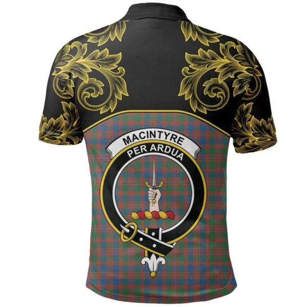 MacIntyre Ancient Clan Polo Shirt, Scottish Tartan MacIntyre Ancient Clans Polo Shirt Empire Style - Image 3