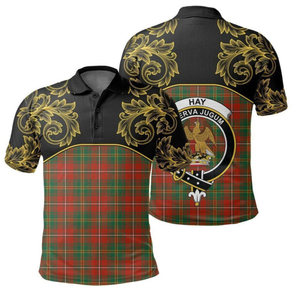 Hay Ancient Clan Polo Shirt, Scottish Tartan Hay Ancient Clans Polo Shirt Empire Style