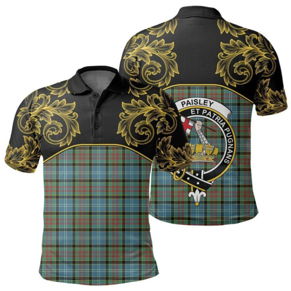 Paisley District Clan Polo Shirt, Scottish Tartan Paisley District Clans Polo Shirt Empire Style