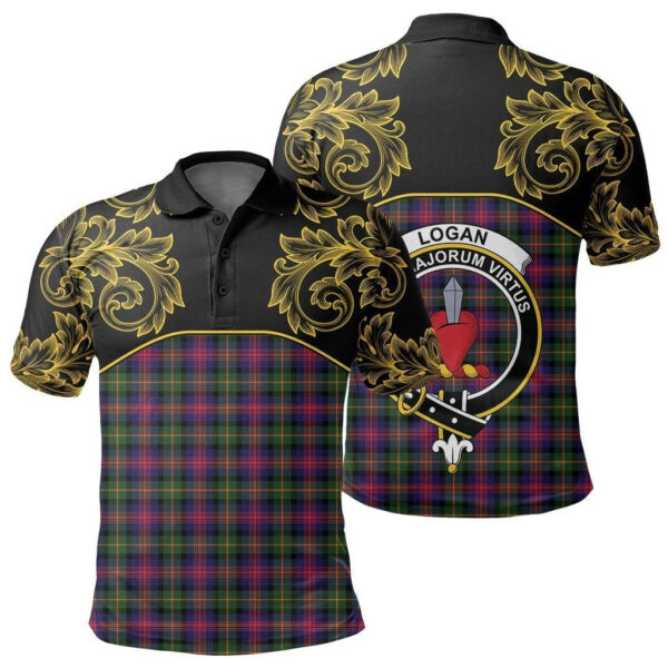 Logan Modern Clan Polo Shirt, Scottish Tartan Logan Modern Clans Polo Shirt Empire Style