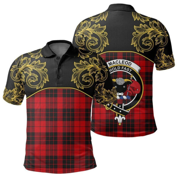 MacLeod of Raasay Clan Polo Shirt, Scottish Tartan MacLeod of Raasay Clans Polo Shirt Empire Style