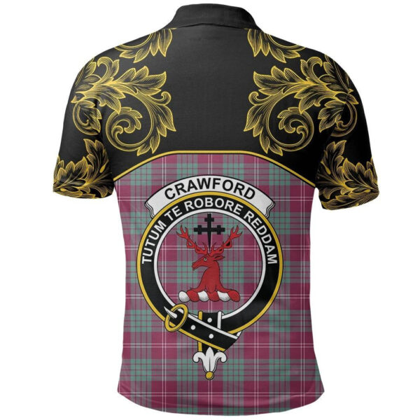 Crawford Ancient Clan Polo Shirt, Scottish Tartan Crawford Ancient Clans Polo Shirt Empire Style - Image 3