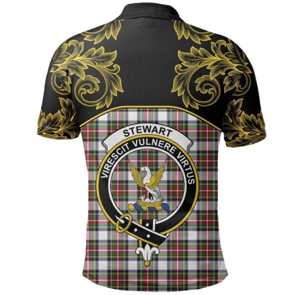 Stewart Dress Modern Clan Polo Shirt, Scottish Tartan Stewart Dress Modern Clans Polo Shirt Empire Style - Image 3