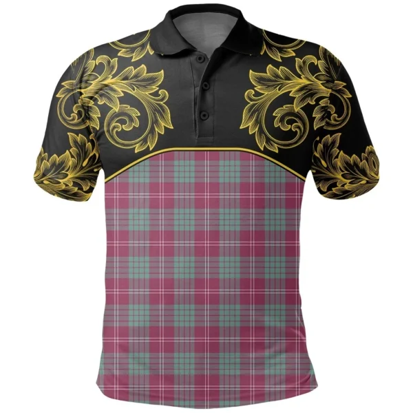 Crawford Ancient Clan Polo Shirt, Scottish Tartan Crawford Ancient Clans Polo Shirt Empire Style - Image 2