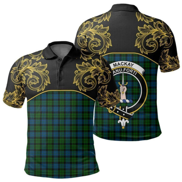 MacKay Modern Clan Polo Shirt, Scottish Tartan MacKay Modern Clans Polo Shirt Empire Style