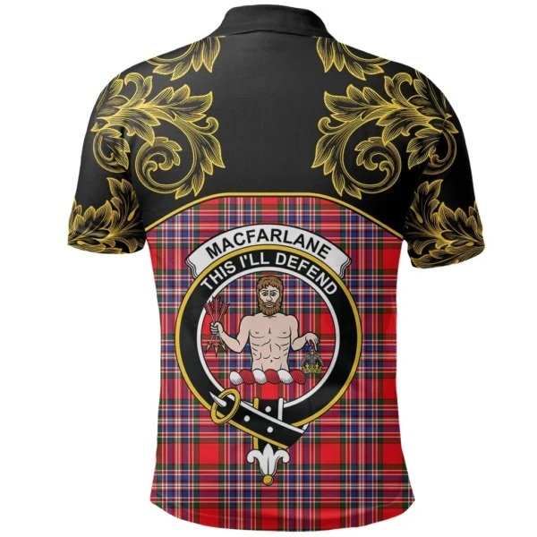 MacFarlane Modern Clan Polo Shirt, Scottish Tartan MacFarlane Modern Clans Polo Shirt Empire Style - Image 3