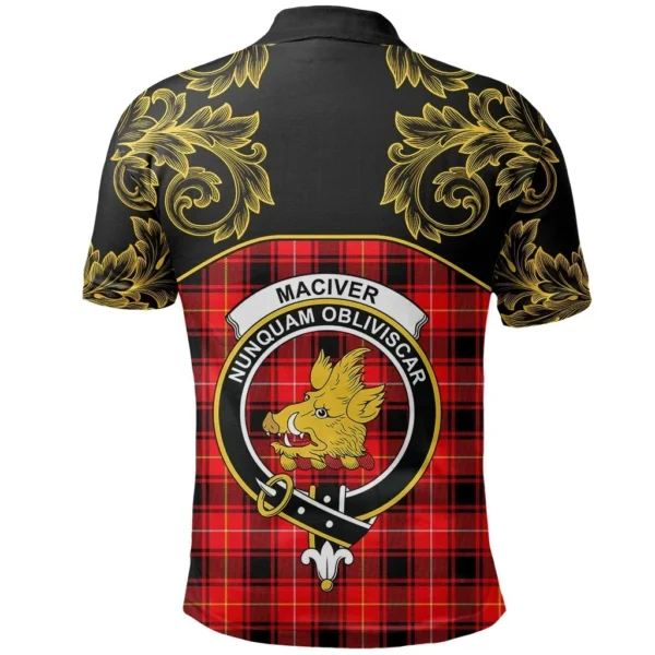 MacIver Modern Clan Polo Shirt, Scottish Tartan MacIver Modern Clans Polo Shirt Empire Style - Image 3