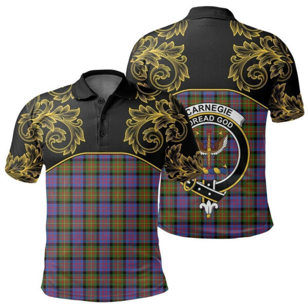 Carnegie Ancient Clan Polo Shirt, Scottish Tartan Carnegie Ancient Clans Polo Shirt Empire Style