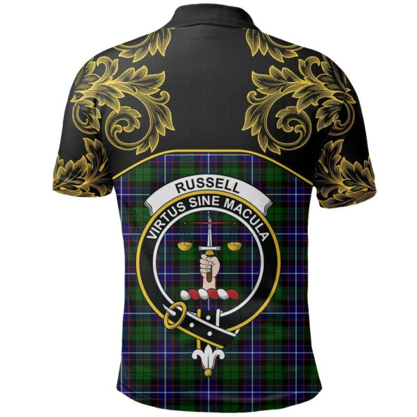 Russell Modern Clan Polo Shirt, Scottish Tartan Russell Modern Clans Polo Shirt Empire Style - Image 3