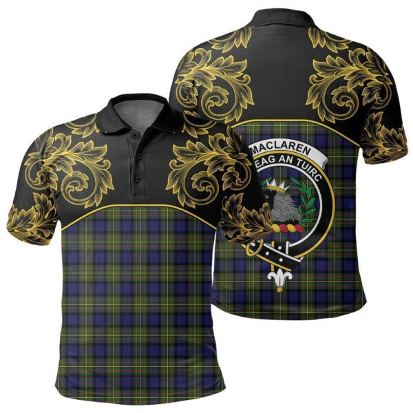 MacLaren Modern Clan Polo Shirt, Scottish Tartan MacLaren Modern Clans Polo Shirt Empire Style