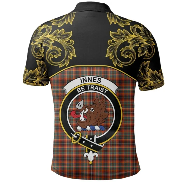 Innes Ancient Clan Polo Shirt, Scottish Tartan Innes Ancient Clans Polo Shirt Empire Style - Image 3