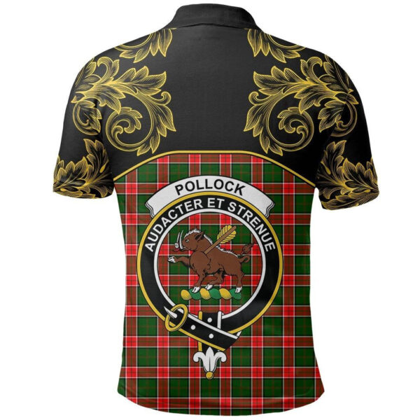 Pollock Modern Clan Polo Shirt, Scottish Tartan Pollock Modern Clans Polo Shirt Empire Style - Image 3