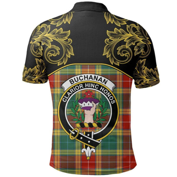 Buchanan Old Sett Clan Polo Shirt, Scottish Tartan Buchanan Old Sett Clans Polo Shirt Empire Style - Image 3