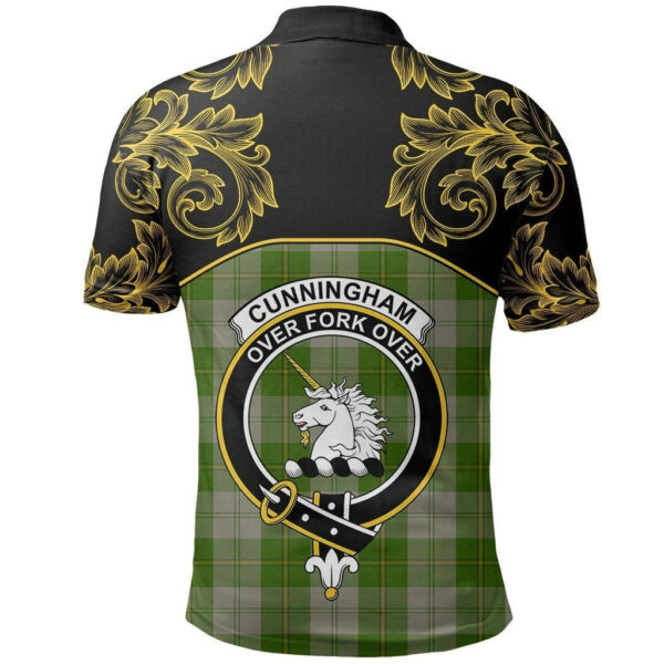 Cunningham Dress Green Dancers Clan Polo Shirt, Scottish Tartan Cunningham Dress Green Dancers Clans Polo Shirt Empire Style - Image 3