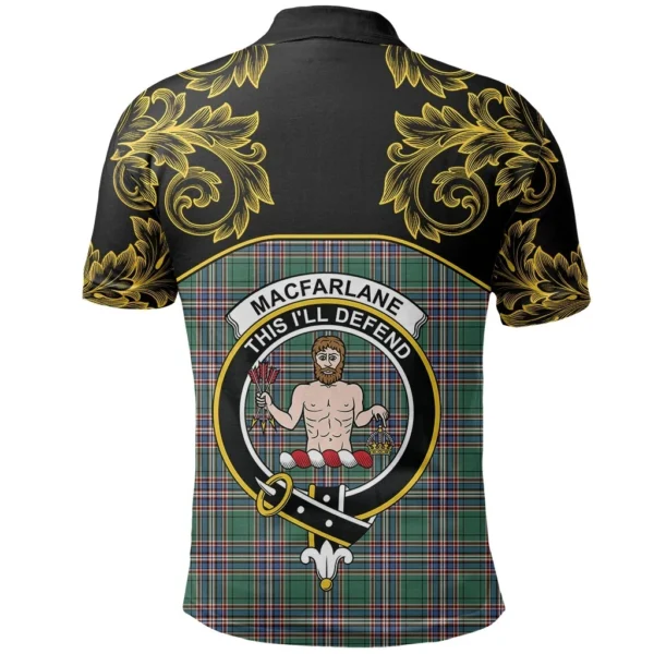 MacFarlane Hunting Ancient Clan Polo Shirt, Scottish Tartan MacFarlane Hunting Ancient Clans Polo Shirt Empire Style - Image 3