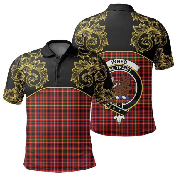 Innes Modern Clan Polo Shirt, Scottish Tartan Innes Modern Clans Polo Shirt Empire Style