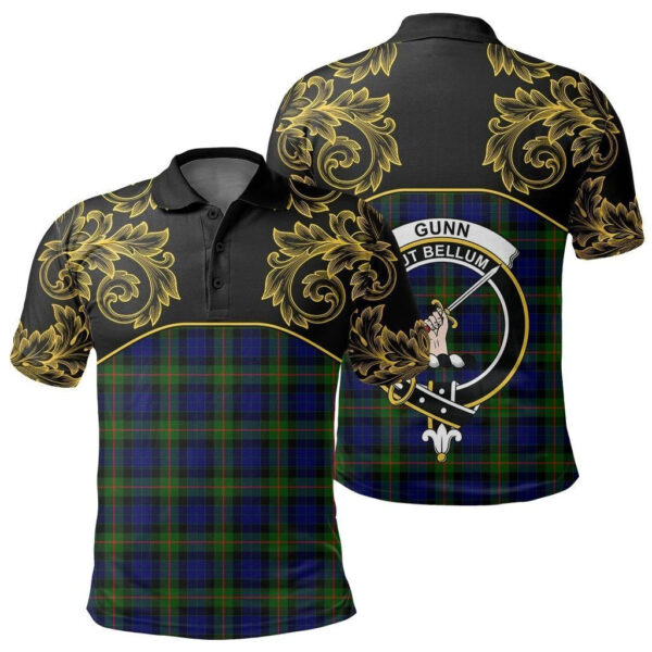 Gunn Modern Clan Polo Shirt, Scottish Tartan Gunn Modern Clans Polo Shirt Empire Style