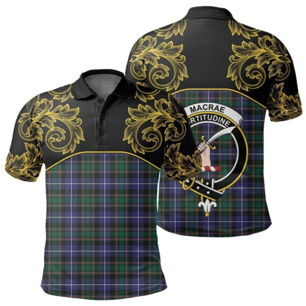 MacRae Hunting Modern Clan Polo Shirt, Scottish Tartan MacRae Hunting Modern Clans Polo Shirt Empire Style