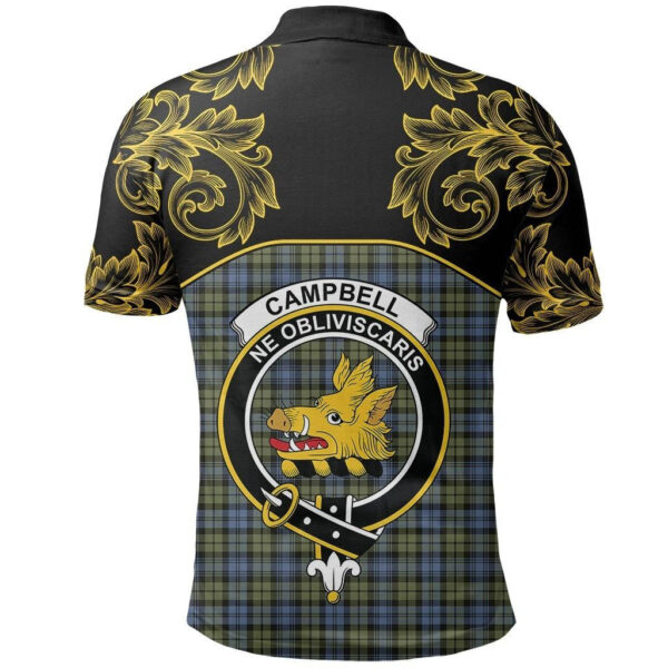 Campbell Faded Clan Polo Shirt, Scottish Tartan Campbell Faded Clans Polo Shirt Empire Style - Image 3