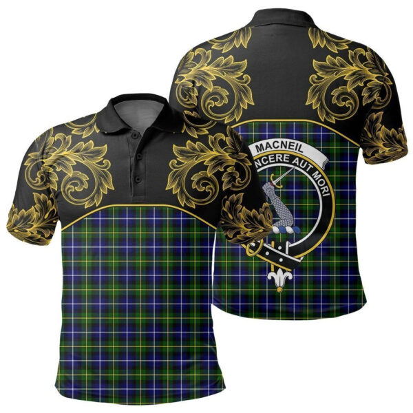 MacNeill of Barra Modern Clan Polo Shirt, Scottish Tartan MacNeill of Barra Modern Clans Polo Shirt Empire Style