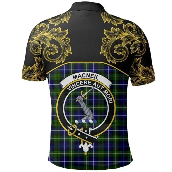 MacNeill of Barra Modern Clan Polo Shirt, Scottish Tartan MacNeill of Barra Modern Clans Polo Shirt Empire Style - Image 3