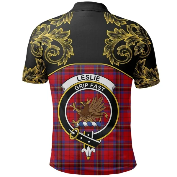 Leslie Modern Clan Polo Shirt, Scottish Tartan Leslie Modern Clans Polo Shirt Empire Style - Image 3