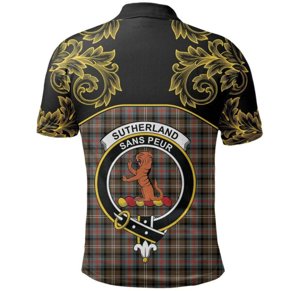 Sutherland Weathered Clan Polo Shirt, Scottish Tartan Sutherland Weathered Clans Polo Shirt Empire Style - Image 3