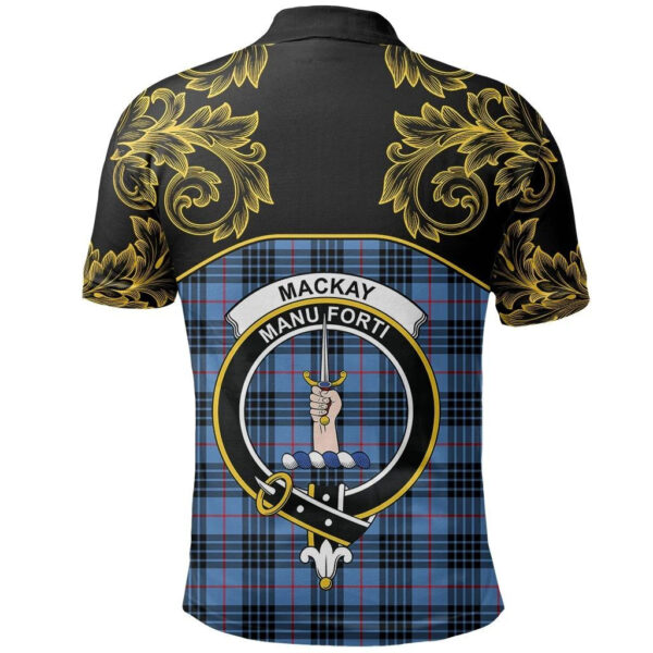 MacKay Blue Clan Polo Shirt, Scottish Tartan MacKay Blue Clans Polo Shirt Empire Style - Image 3